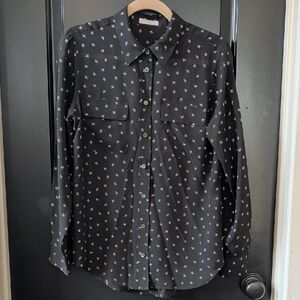 Equipment Silk Button Down, Size M